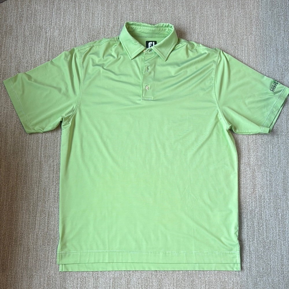 FootJoy Men’s Size L Green Golf Polo Shirt - Picture 2 of 12